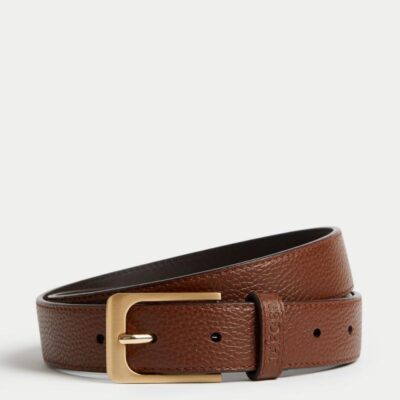 JAEGER Leather Textured Belt Brown | Mens Belts