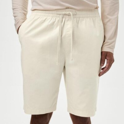 M&S Collection Pure Cotton Elasticated Waist Shorts Natural | Mens Shorts