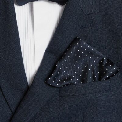 M&S Collection Polka Dot Tie & Pocket Square Set Navy | Mens Ties