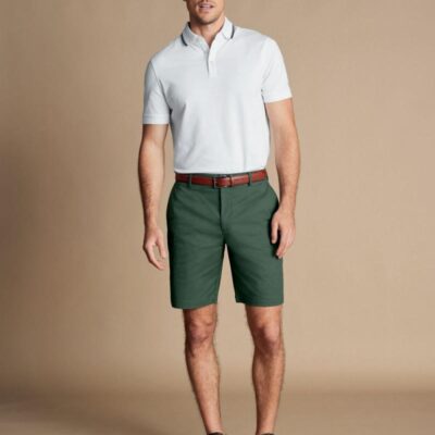 Charles Tyrwhitt Lightweight Shorts Green | Mens Shorts