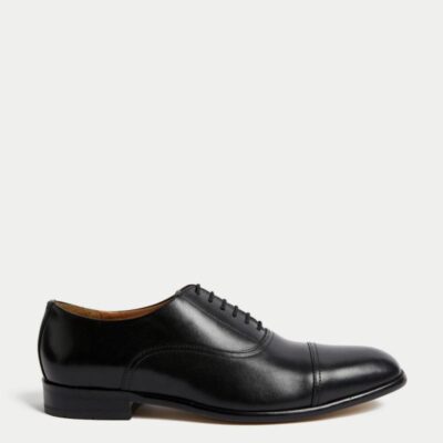 Autograph Wide Fit Leather Oxford Shoes Black | Mens Smart Shoes