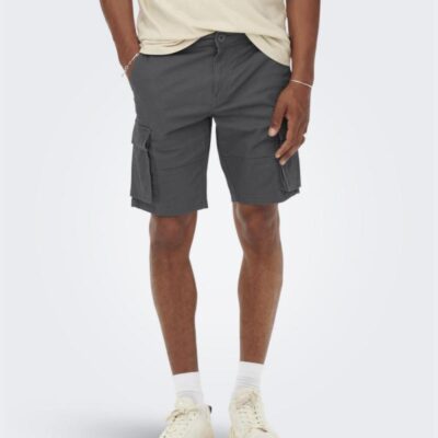 ONLY & SONS Regular Fit Cargo Shorts Grey | Mens Shorts