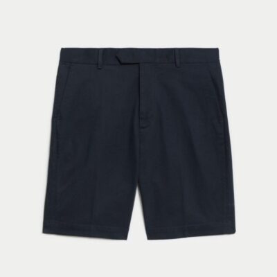 JAEGER Cotton Rich Chino Shorts Dark Ink | Mens Shorts