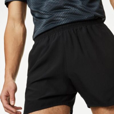 Goodmove Zip Pocket Running Shorts Black | Mens Sportswear