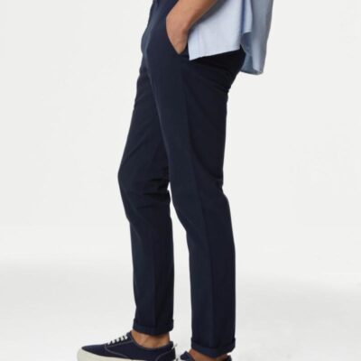 M&S Collection Slim Fit Ultimate Chinos Dark Navy | Mens The Smart Edit