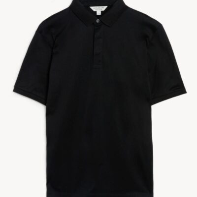 Autograph Pure Supima® Cotton Polo Shirt Black | Mens Polo Shirts