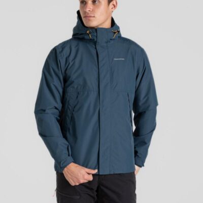 Craghoppers Hooded Waterproof Jacket Blue | Mens Coats & Jackets