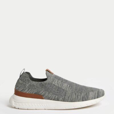 M&S Collection Airflex™ Slip On Trainers Grey | Mens Trainers