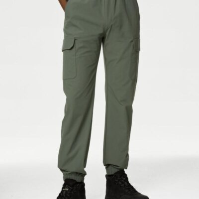 M&S Collection Slim Fit Lightweight Trekking Trousers Khaki | Mens Trousers