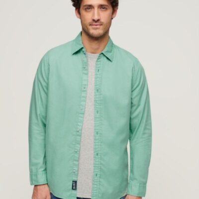 Superdry Pure Cotton Shirt Green | Mens Shirts