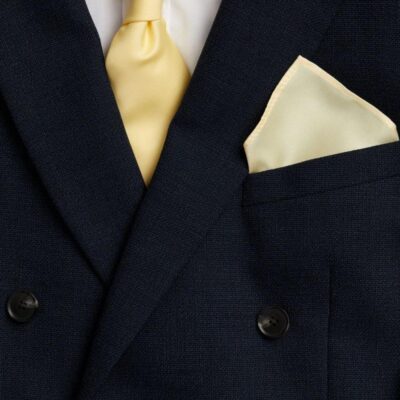 M&S Collection Slim Tie & Pocket Square Set Lemon | Mens Ties