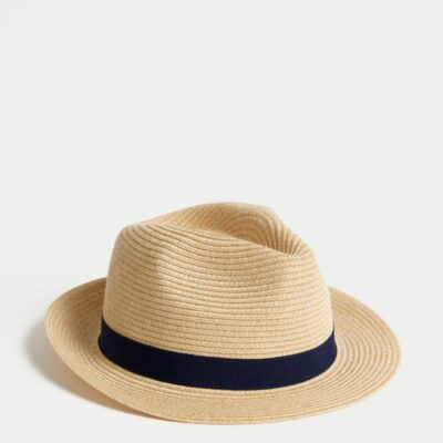 M&S Collection Packable Trilby Natural | Mens Hats