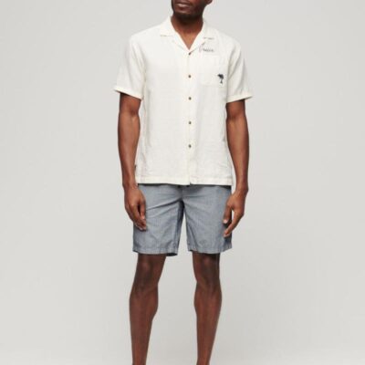 Superdry Linen Rich Shorts Navy | Mens Shorts