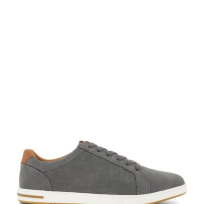 Dune London Wide Fit Lace Up Trainers Grey | Mens Trainers