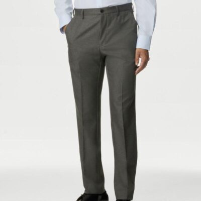 M&S Collection Skinny Fit Trousers Grey | Mens Smart Trousers