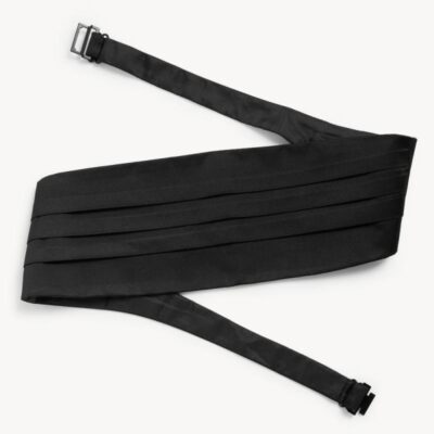 JAEGER Pure Silk Cummerbund Black | Mens Ties