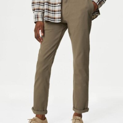 M&S Collection Slim Fit Ultimate Chinos Mocha | Mens The Smart Edit