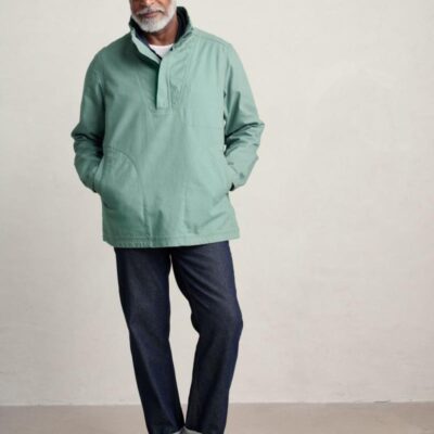 Seasalt Cornwall Pure Cotton Utility Overshirt Green | Mens Shirts