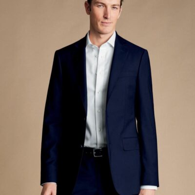 Charles Tyrwhitt Merino Wool Rich Blazer Dark Navy | Mens Blazers