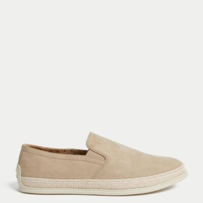 M&S Collection Jute Slip-On Espadrilles Stone | Mens Casual Shoes