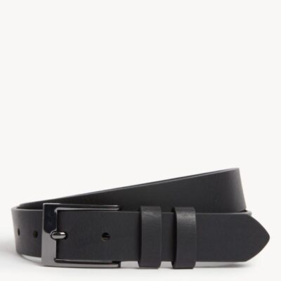 M&S Collection Leather Belt Black | Mens Belts