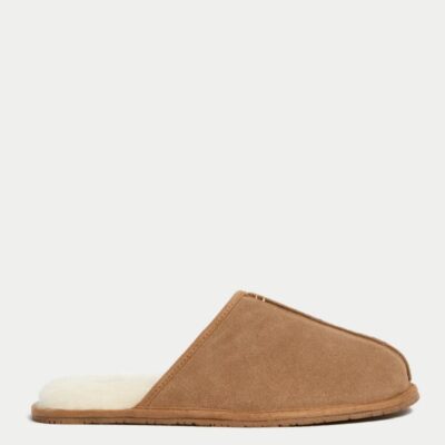 Autograph Suede Mule Slippers with Freshfeet™ Tan | Mens Slippers