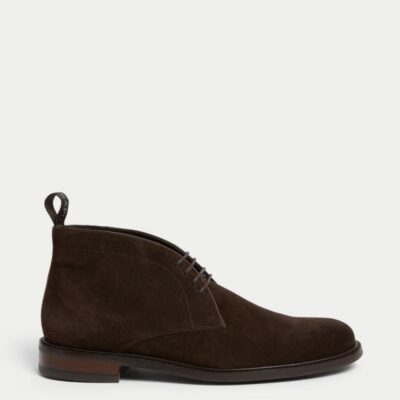 Autograph Suede Chukka Boots Dark Brown | Mens Boots