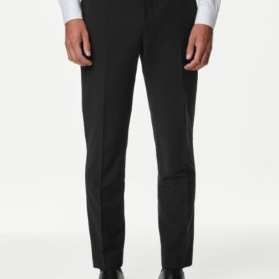 Autograph Slim Fit Performance Stretch Suit Trousers Black | Mens Trousers