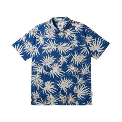 Quiksilver Beach Club Cotton Rich Floral Shirt Blue Mix | Mens Shirts