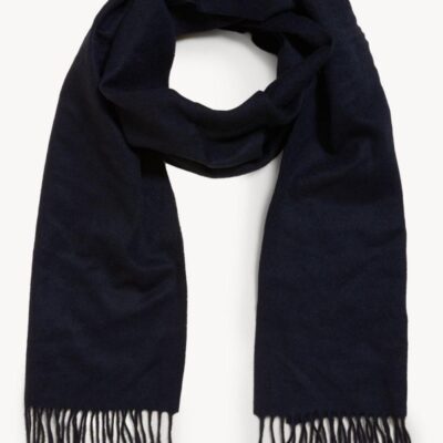 Autograph Pure Cashmere Scarf Navy | Mens Scarves