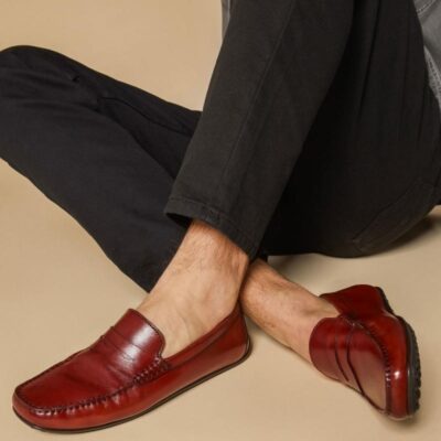 Jones Bootmaker Leather Slip-On Loafers Cognac | Mens Casual Shoes