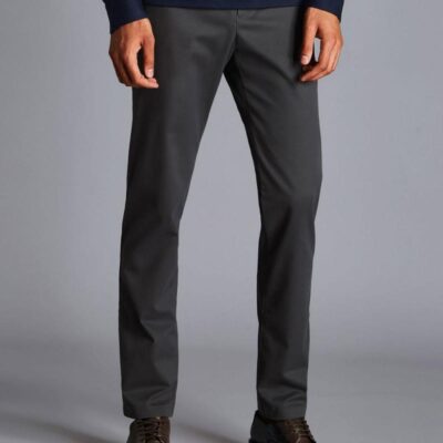 Charles Tyrwhitt Slim Fit Chinos Grey | Mens Trousers