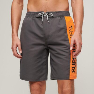 Superdry Pocketed Swim Shorts Dark Grey | Mens Shorts