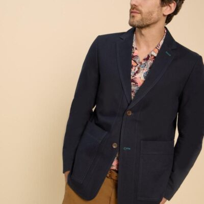 White Stuff Pure Cotton Blazer Navy | Mens Blazers