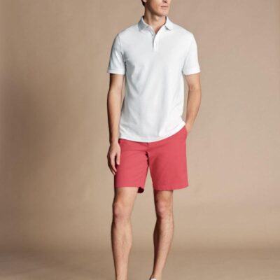 Charles Tyrwhitt Lightweight Shorts Coral | Mens Shorts