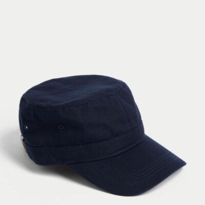 M&S Collection Pure Cotton Baseball Cap Dark Navy | Mens Hats