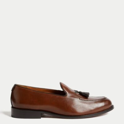 JAEGER Leather Loafers Brown | Mens Smart Shoes