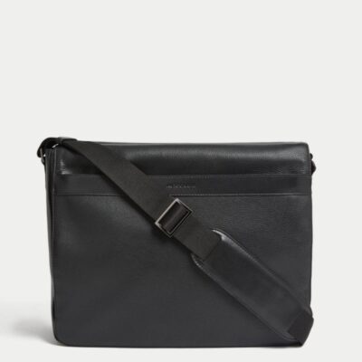 Autograph Leather Messenger Bag Black | Mens Bags