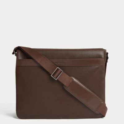 Autograph Leather Messenger Bag Brown | Mens Bags