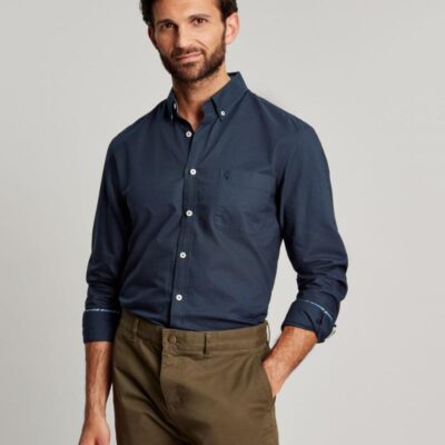 Joules Pure Cotton Oxford Shirt Navy | Mens Shirts