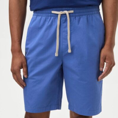 M&S Collection Pure Cotton Elasticated Waist Shorts Medium Blue | Mens Shorts