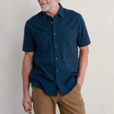 Seasalt Cornwall Pure Cotton Shirt Navy | Mens Shirts