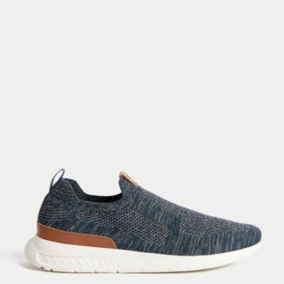 M&S Collection Airflex™ Slip On Trainers Navy | Mens Trainers