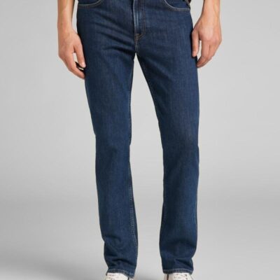 Lee Brooklyn Straight Fit Jeans Dark Blue Denim | Mens Jeans