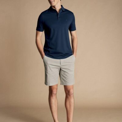 Charles Tyrwhitt Stripe Lightweight Shorts Grey Mix | Mens Shorts