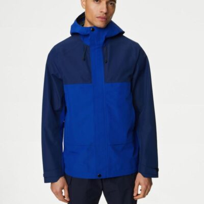 Goodmove Lightweight Waterproof Anorak with Stormwear Blue Mix | Mens Sportswear