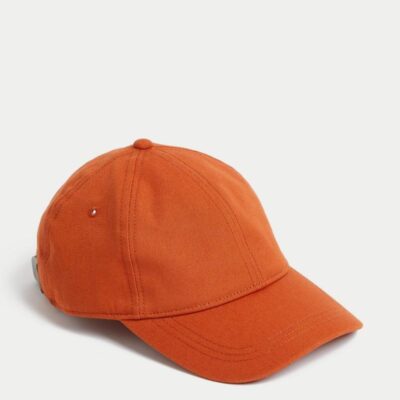 M&S Collection Baseball Cap Burnt Orange | Mens Hats