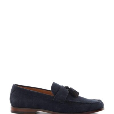 Dune London Suede Slip-On Loafers Navy | Mens Smart Shoes