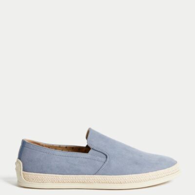 M&S Collection Jute Slip-On Espadrilles Light Blue | Mens Casual Shoes