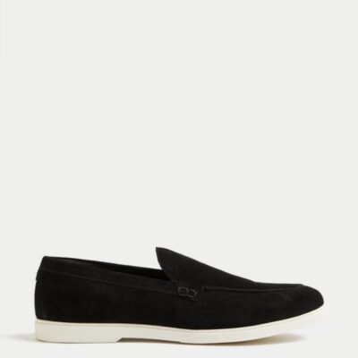 Autograph Suede Loafers Black | Mens Smart Shoes